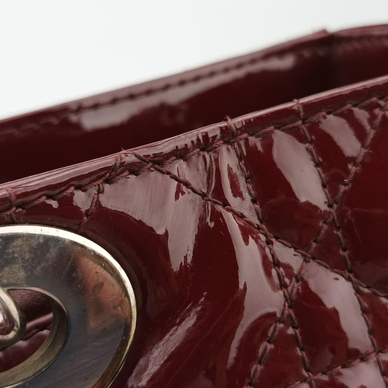 Lady DiorBurgundypatent15-BO-0151 Bレディディオールワインレッドパテント15-BO-0151 B