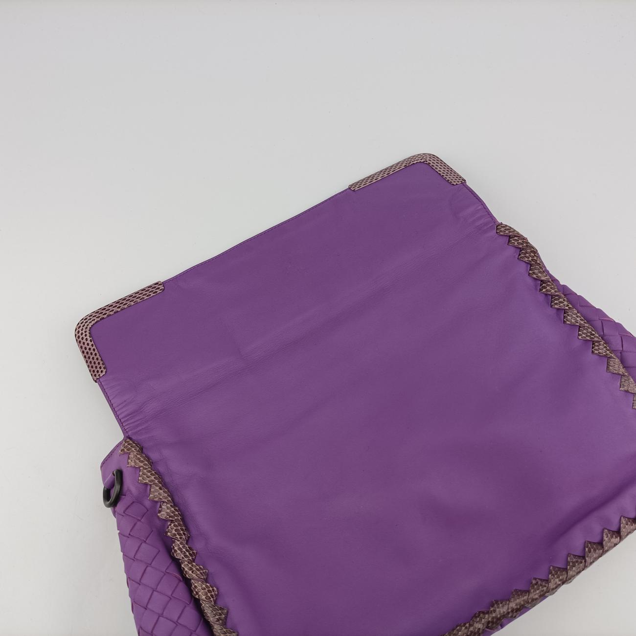 IntrecciatoPurpleLambskinB04321234JイントレチャートパープルラムスキンB04321234J