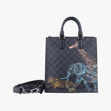 Sac Pla Messenger Animal PrintDamier GraphitePVC coated canvasN45276ICチップサックプラメッセンジャー アニマルプリントダミエグラフィットPVCコーティングキャンバスN45276ICチップ