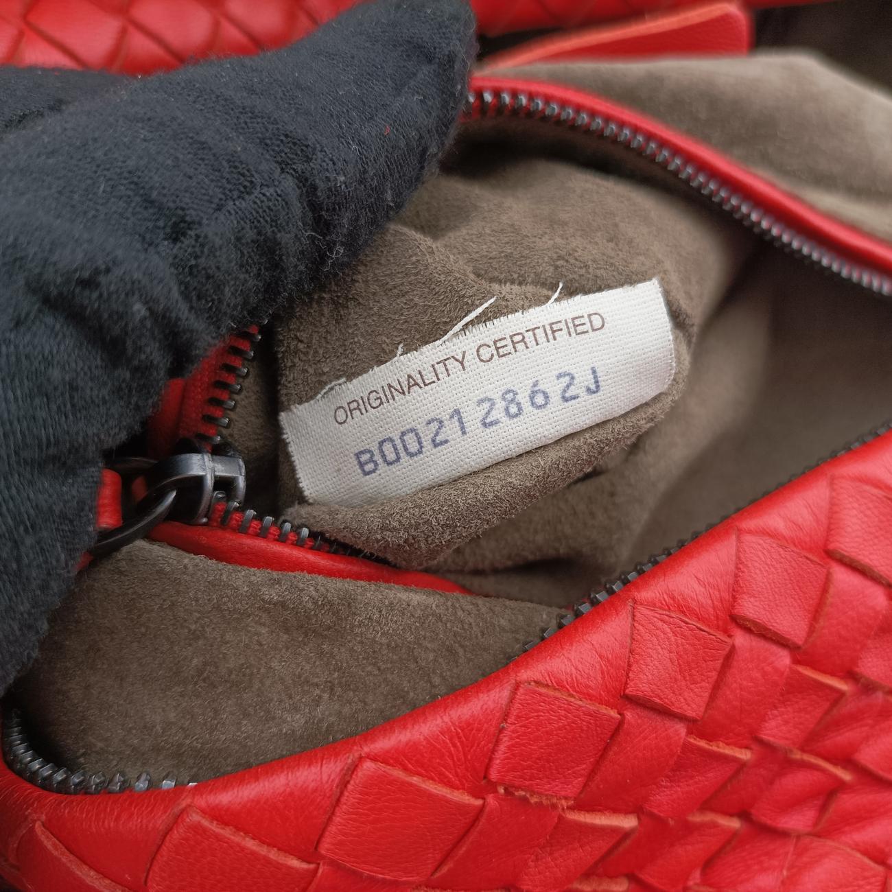 Intrecciato CubeRedlambskinB00212862Jイントレチャート キューボレッドラムスキンB00212862J