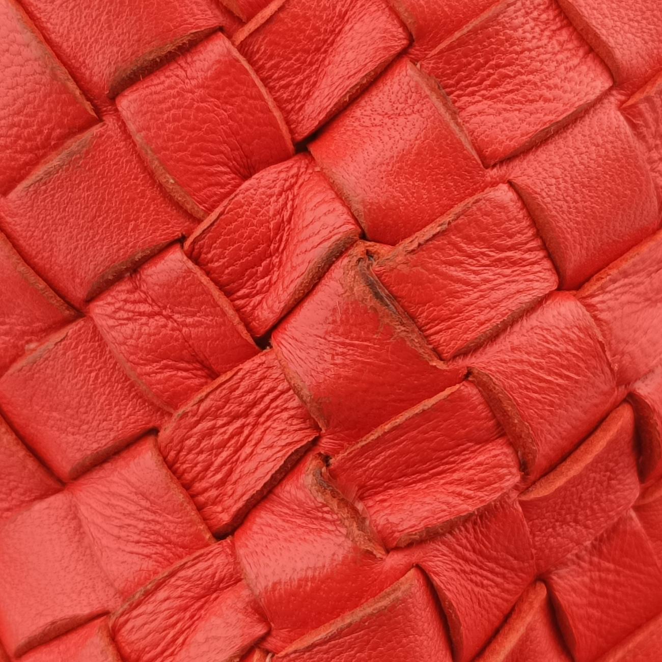 Intrecciato CubeRedlambskinB00212862Jイントレチャート キューボレッドラムスキンB00212862J