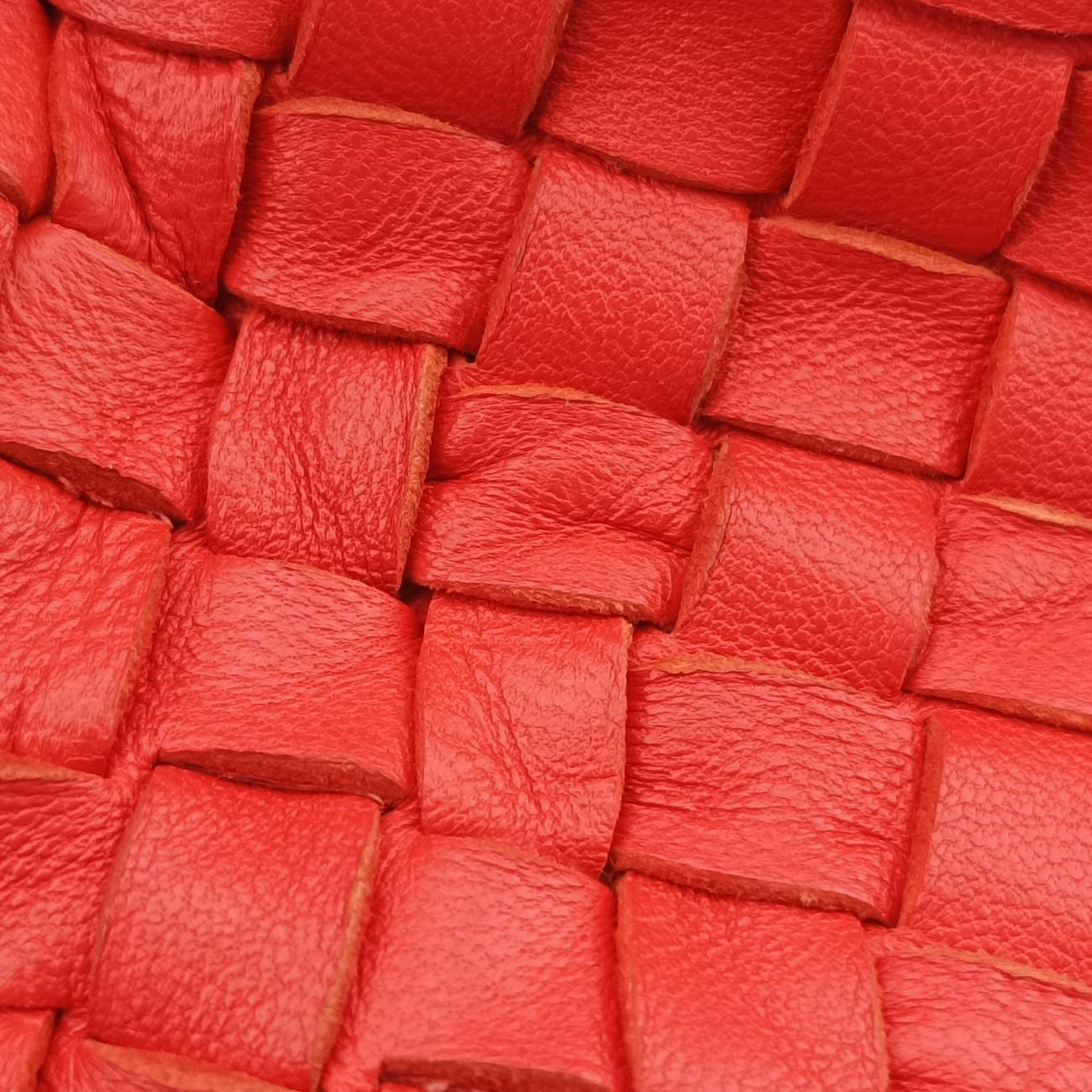 Intrecciato CubeRedlambskinB00212862Jイントレチャート キューボレッドラムスキンB00212862J