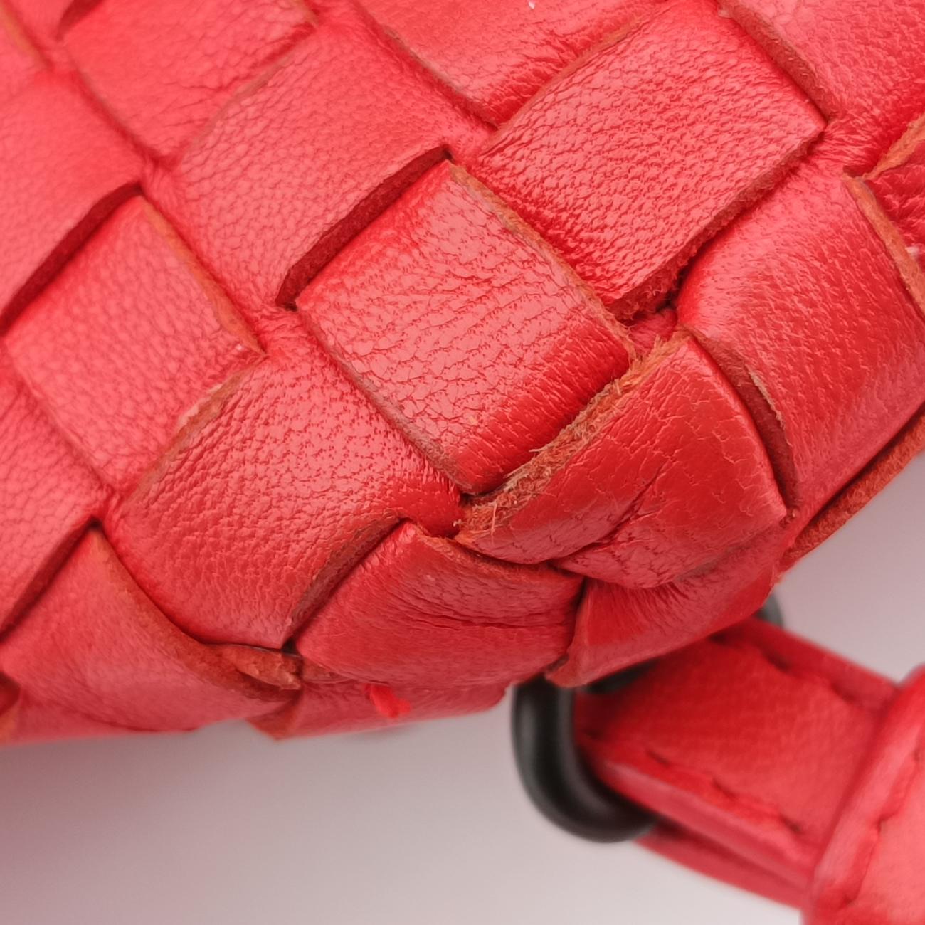 Intrecciato CubeRedlambskinB00212862Jイントレチャート キューボレッドラムスキンB00212862J