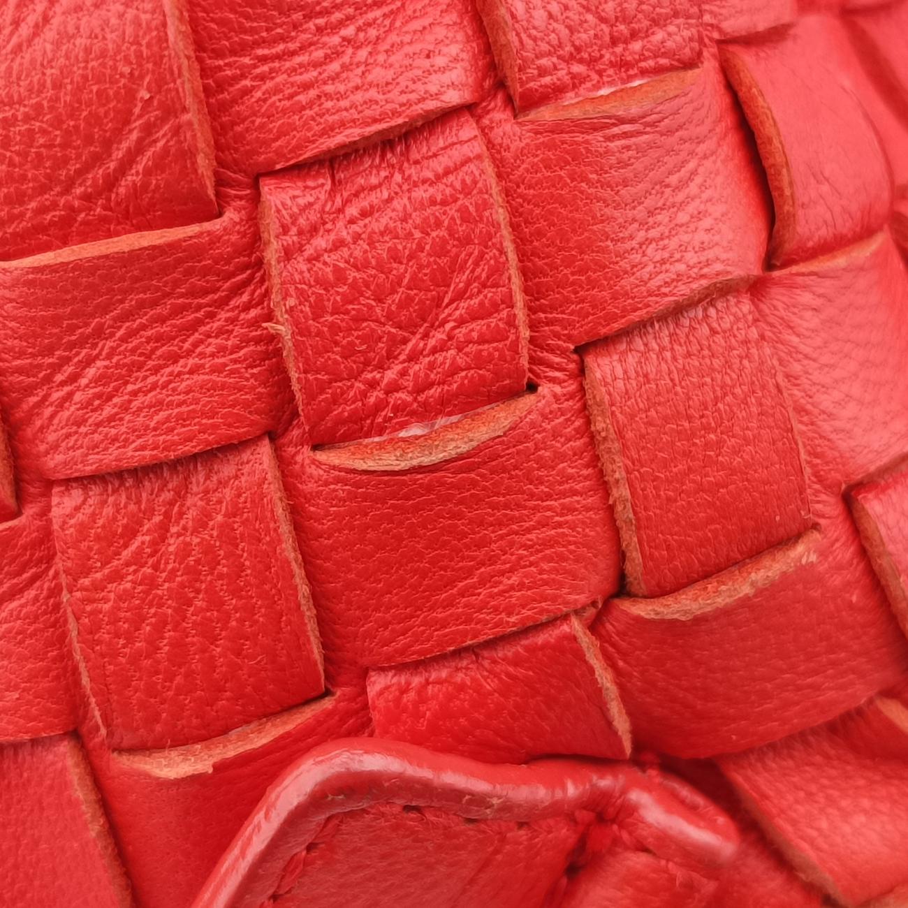 Intrecciato CubeRedlambskinB00212862Jイントレチャート キューボレッドラムスキンB00212862J