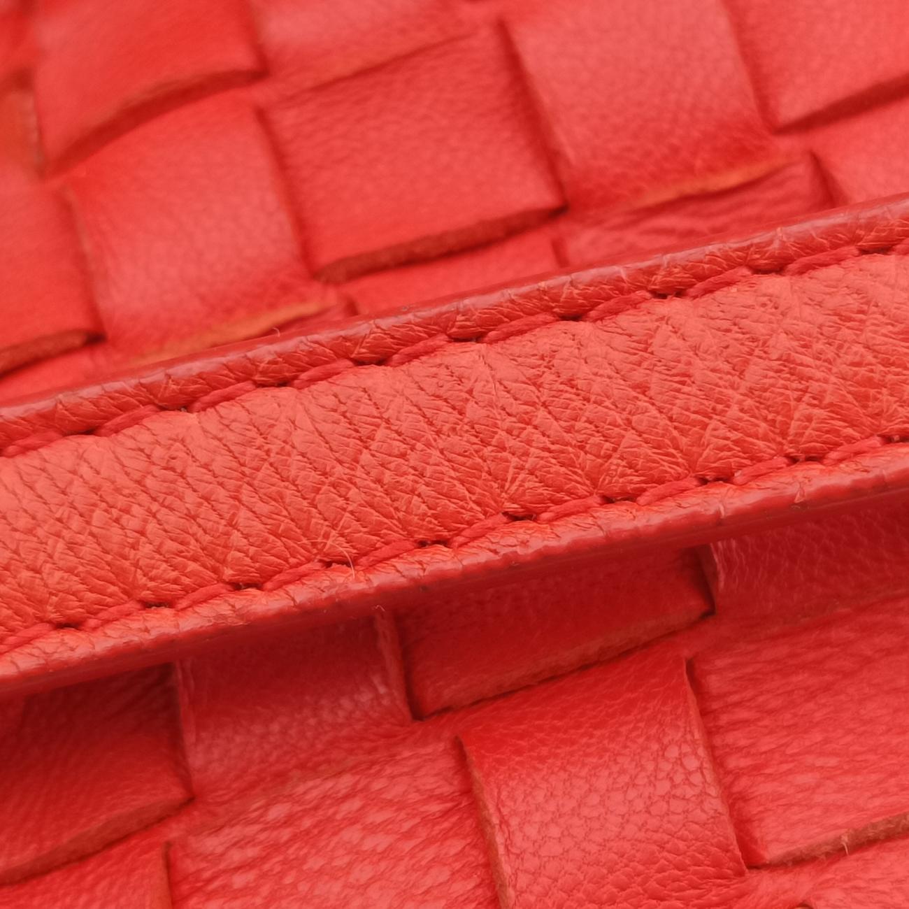 Intrecciato CubeRedlambskinB00212862Jイントレチャート キューボレッドラムスキンB00212862J