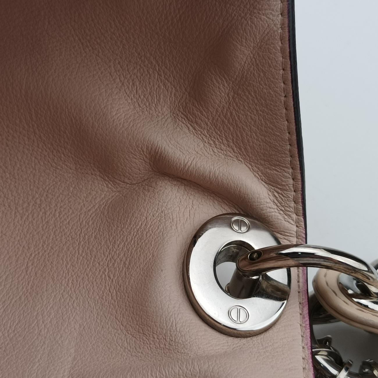 Smooth  Large DiorissimoBeige x PinkLeather09-MA-1112スムースラージディオリッシモベージュ×ピンクレザー09-MA-1112