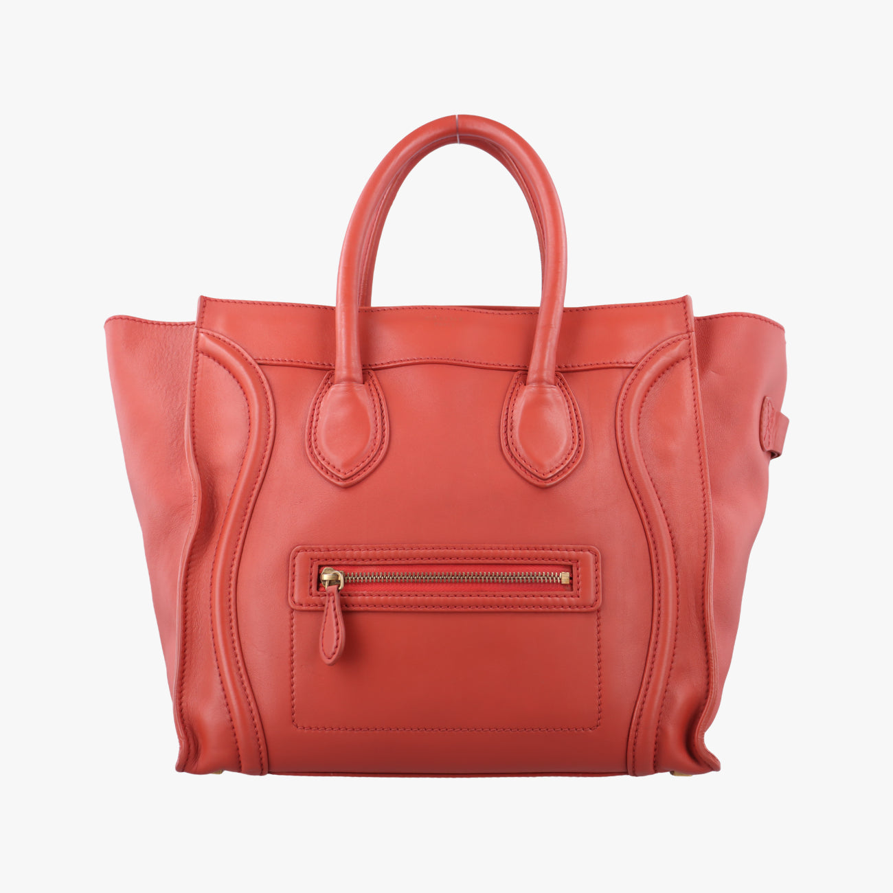 Luggage Mini Shopperorange-redLeatherU-ZP-0121ラゲージミニショッパーオレンジレッドレザーU-ZP-0121