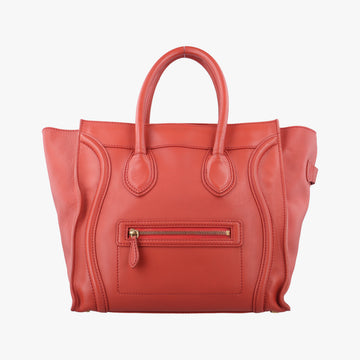 Luggage Mini Shopperorange-redLeatherU-ZP-0121ラゲージミニショッパーオレンジレッドレザーU-ZP-0121