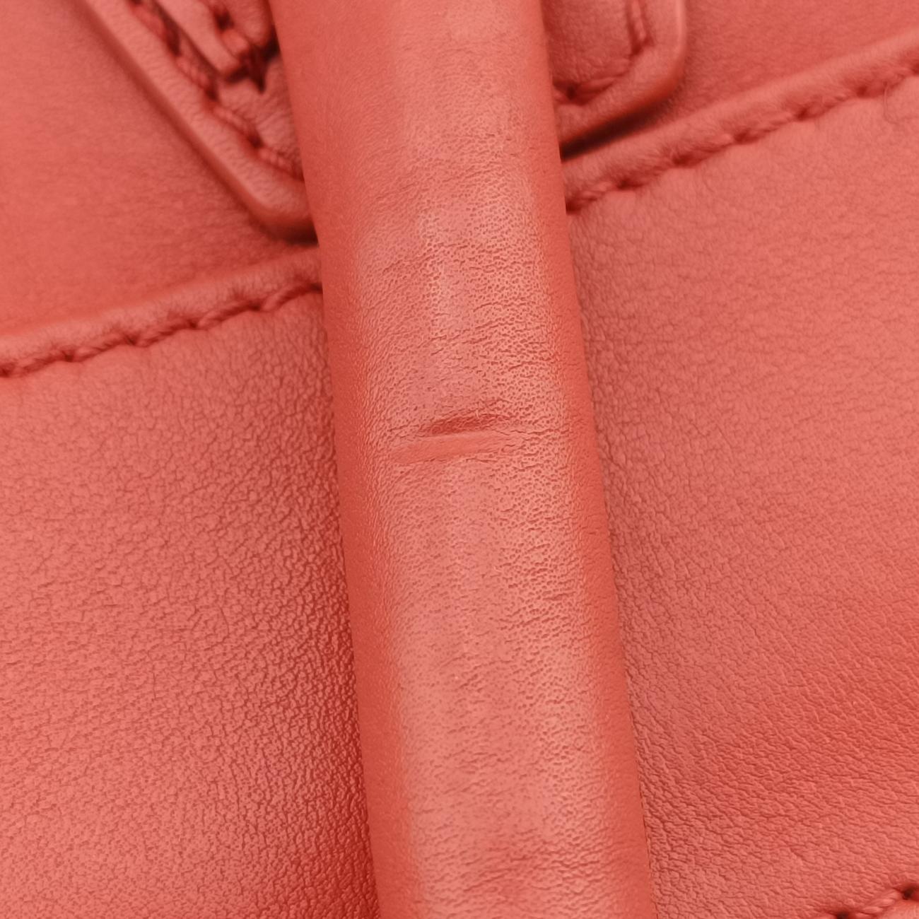 Luggage Mini Shopperorange-redLeatherU-ZP-0121ラゲージミニショッパーオレンジレッドレザーU-ZP-0121