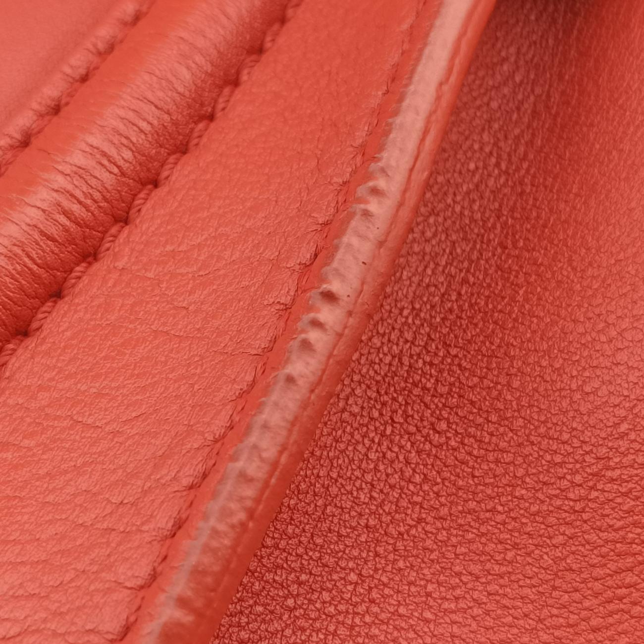 Luggage Mini Shopperorange-redLeatherU-ZP-0121ラゲージミニショッパーオレンジレッドレザーU-ZP-0121