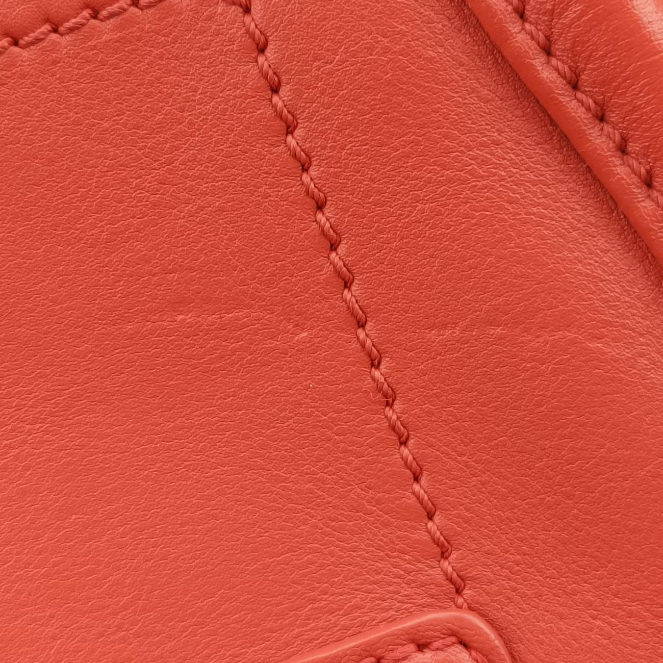 Luggage Mini Shopperorange-redLeatherU-ZP-0121ラゲージミニショッパーオレンジレッドレザーU-ZP-0121