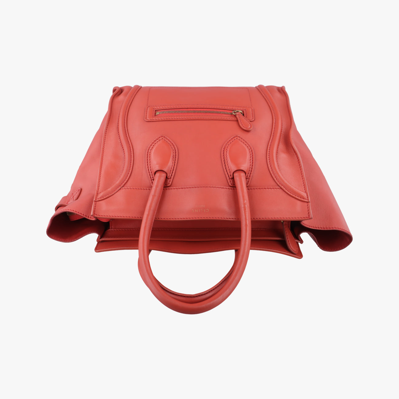 Luggage Mini Shopperorange-redLeatherU-ZP-0121ラゲージミニショッパーオレンジレッドレザーU-ZP-0121