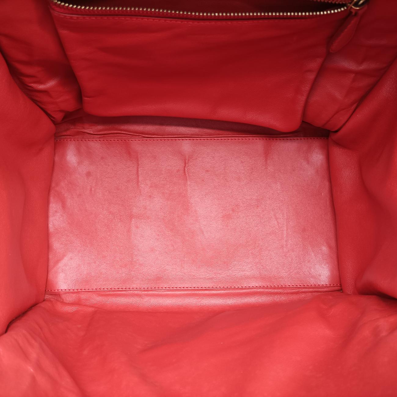 Luggage Mini Shopperorange-redLeatherU-ZP-0121ラゲージミニショッパーオレンジレッドレザーU-ZP-0121