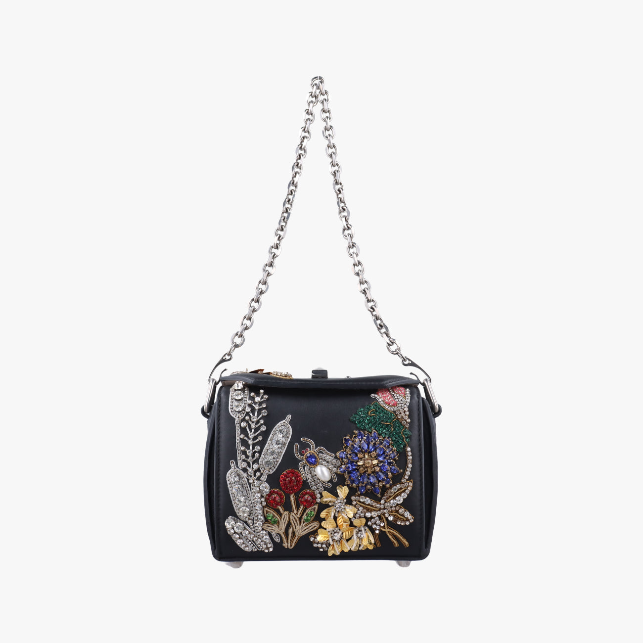 Embellished Knuckle Box bagBlack×multicolorLeather544483.479767エンベリッシュト ナックル ボックスブラック×マルチカラーレザー544483.479767