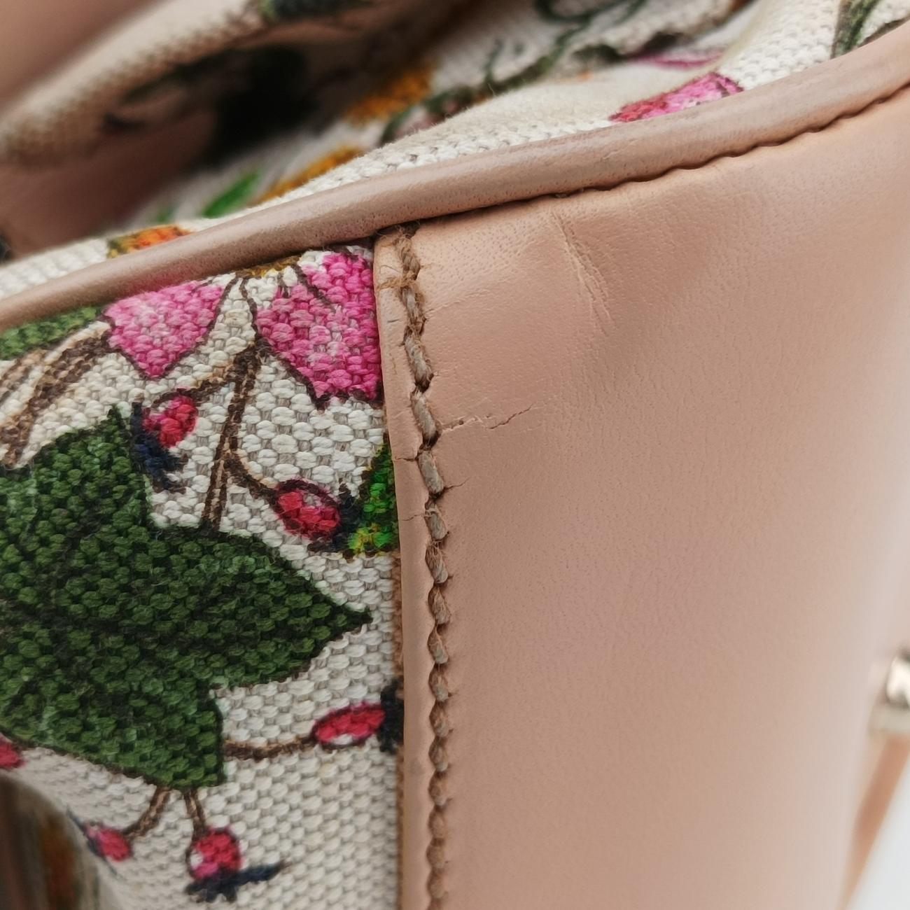 BambooIvory x Pink x Multicolorcanvas x leather137383バンブーアイボリー×ピンク×マルチカラーキャンバス×レザー137383