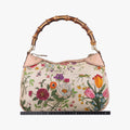 BambooIvory x Pink x Multicolorcanvas x leather137383バンブーアイボリー×ピンク×マルチカラーキャンバス×レザー137383