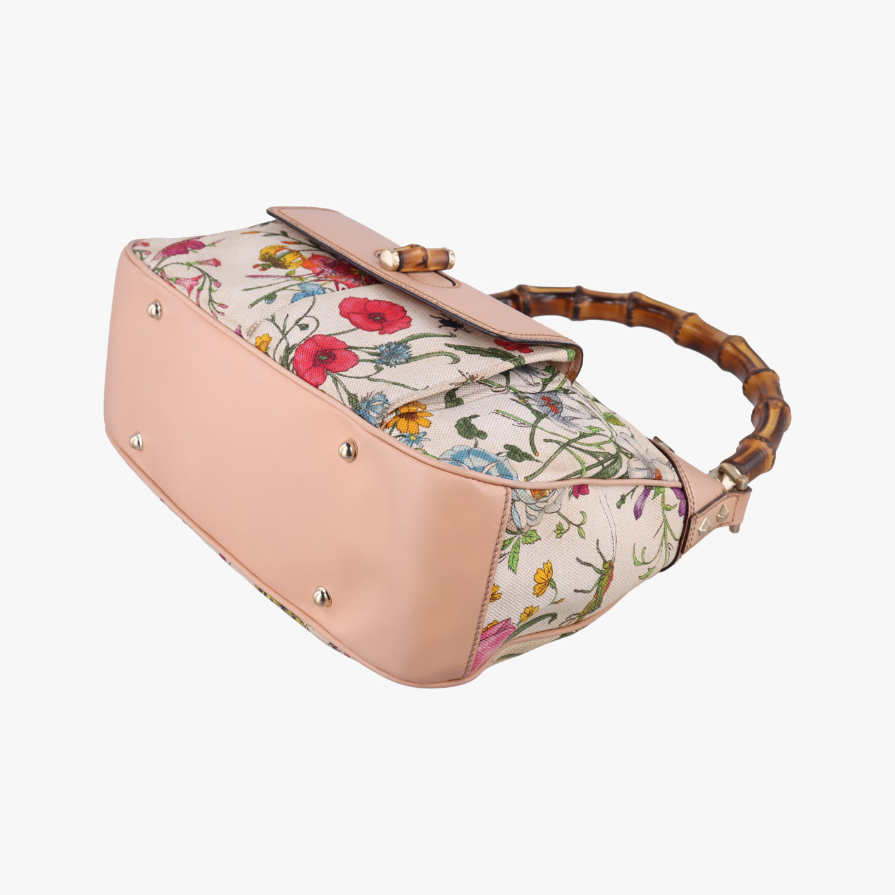 BambooIvory x Pink x Multicolorcanvas x leather137383バンブーアイボリー×ピンク×マルチカラーキャンバス×レザー137383