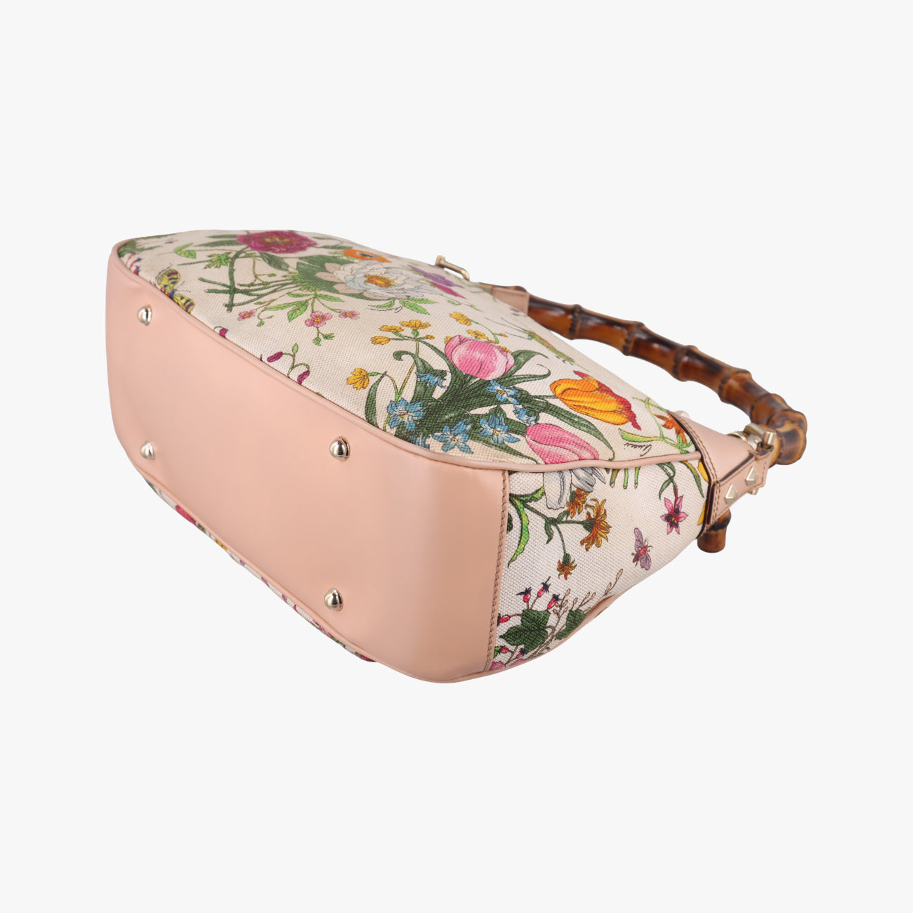 BambooIvory x Pink x Multicolorcanvas x leather137383バンブーアイボリー×ピンク×マルチカラーキャンバス×レザー137383