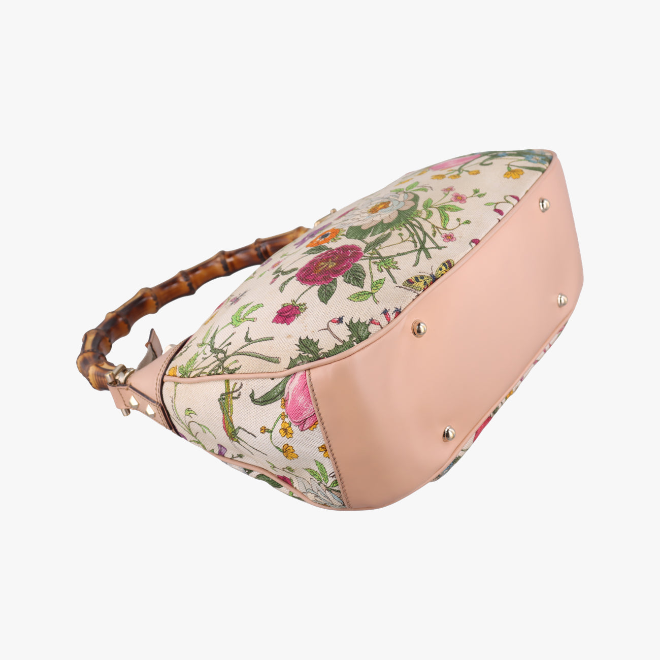 BambooIvory x Pink x Multicolorcanvas x leather137383バンブーアイボリー×ピンク×マルチカラーキャンバス×レザー137383