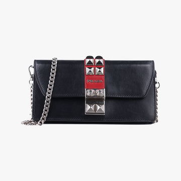 Elektra StuddedBlack×RedLeatherIDH06162Dエレクトラ スタッズブラック×レッドレザーIDH06162D
