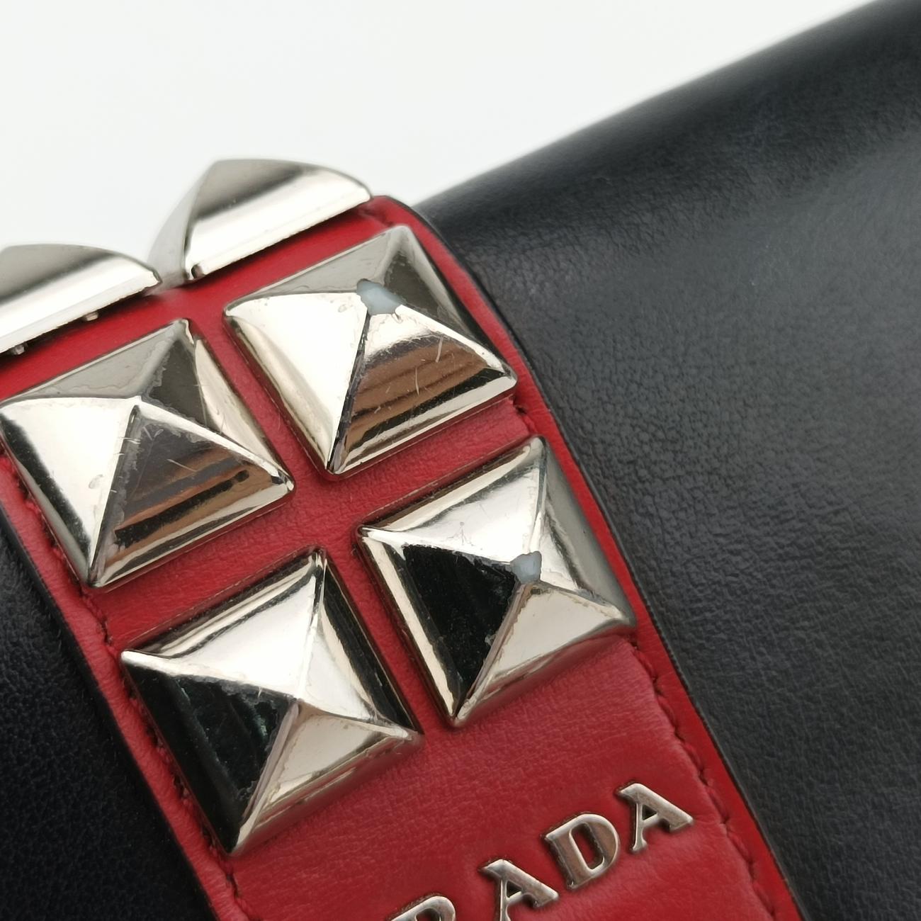 Elektra StuddedBlack×RedLeatherIDH06162Dエレクトラ スタッズブラック×レッドレザーIDH06162D