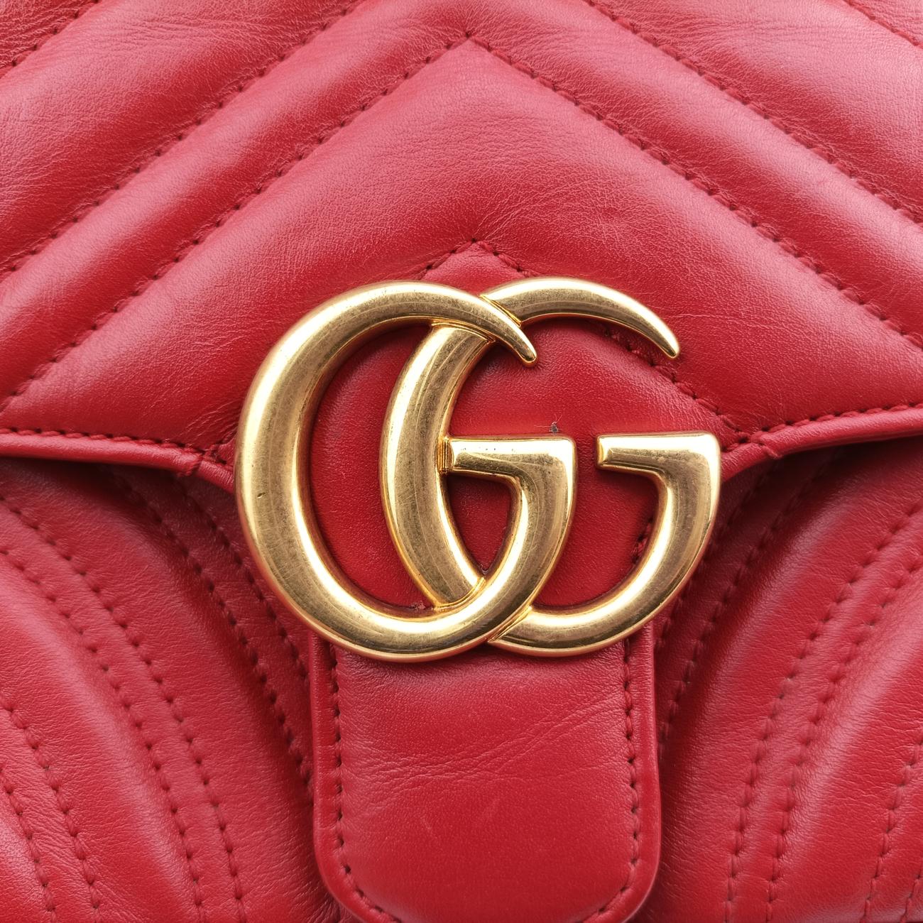 GG MarmontRedLeather446744A020577853GGマーモントレッドレザー446744A020577853