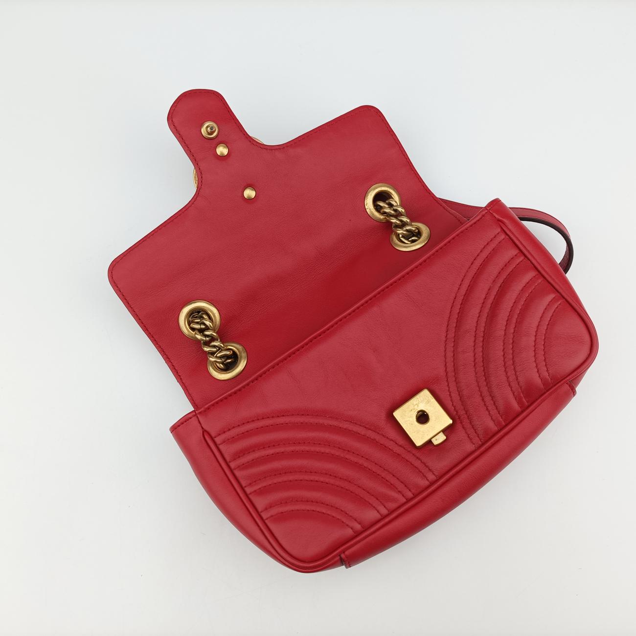 GG MarmontRedLeather446744A020577853GGマーモントレッドレザー446744A020577853