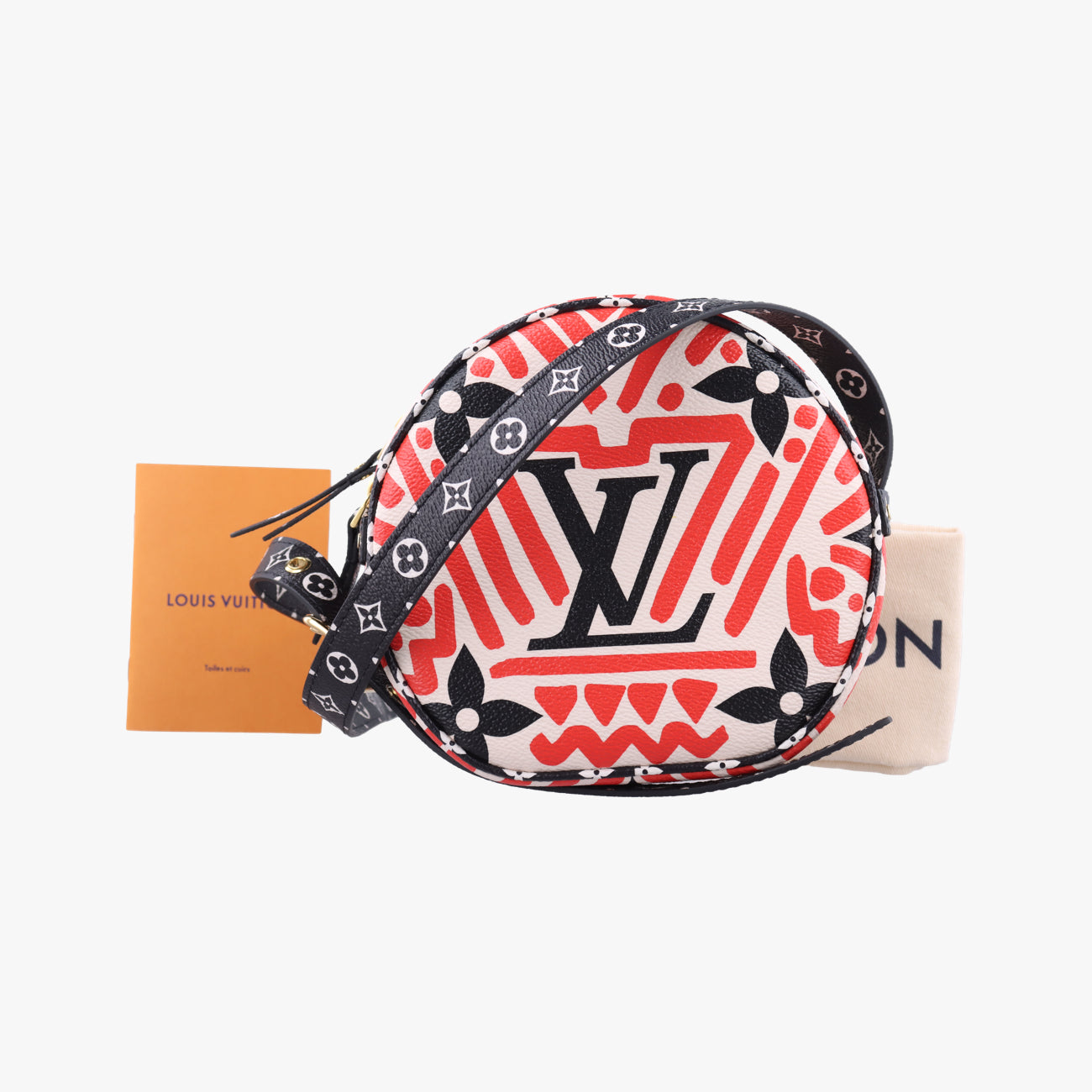 LV Crafty Boite Chapeau SoupourCreme×Rouge×BlackMonogram GiantM45366PL2240LVクラフティ ボワット シャポースープルクレーム×ルージュ×ブラックモノグラム ジャイアントM45366PL2240
