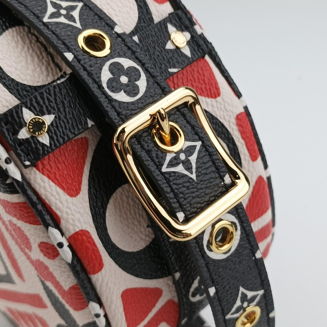 LV Crafty Boite Chapeau SoupourCreme×Rouge×BlackMonogram GiantM45366PL2240LVクラフティ ボワット シャポースープルクレーム×ルージュ×ブラックモノグラム ジャイアントM45366PL2240