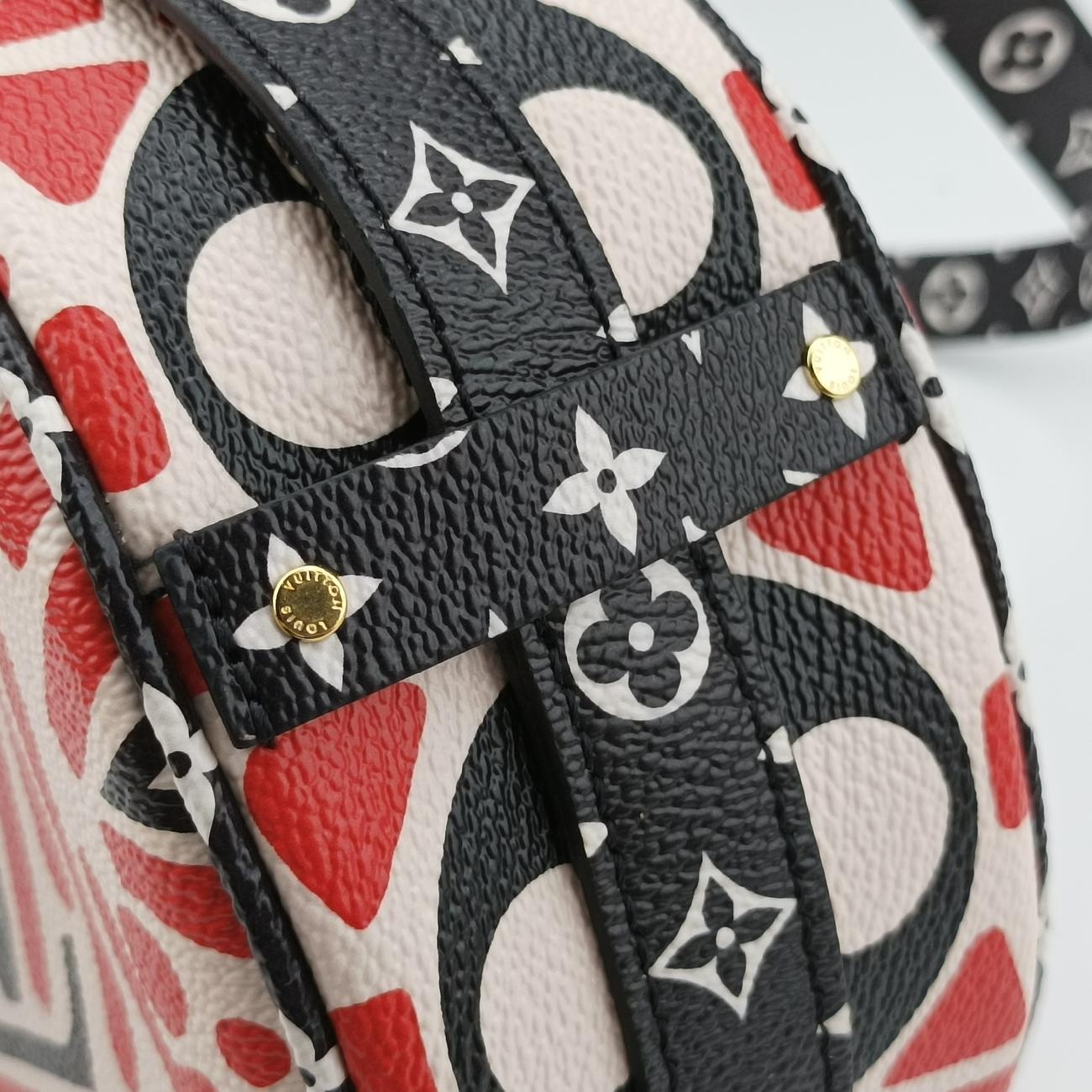 LV Crafty Boite Chapeau SoupourCreme×Rouge×BlackMonogram GiantM45366PL2240LVクラフティ ボワット シャポースープルクレーム×ルージュ×ブラックモノグラム ジャイアントM45366PL2240