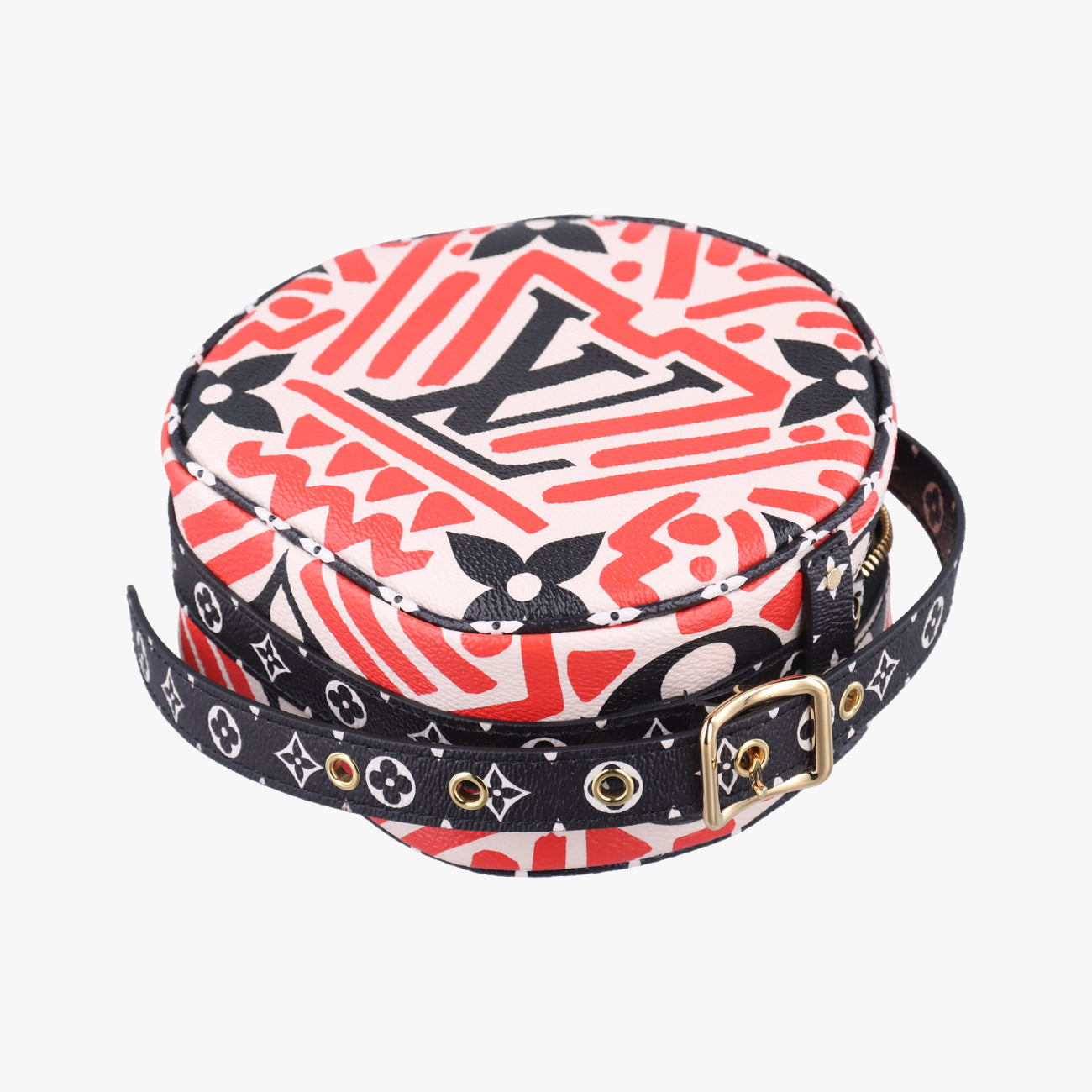 LV Crafty Boite Chapeau SoupourCreme×Rouge×BlackMonogram GiantM45366PL2240LVクラフティ ボワット シャポースープルクレーム×ルージュ×ブラックモノグラム ジャイアントM45366PL2240