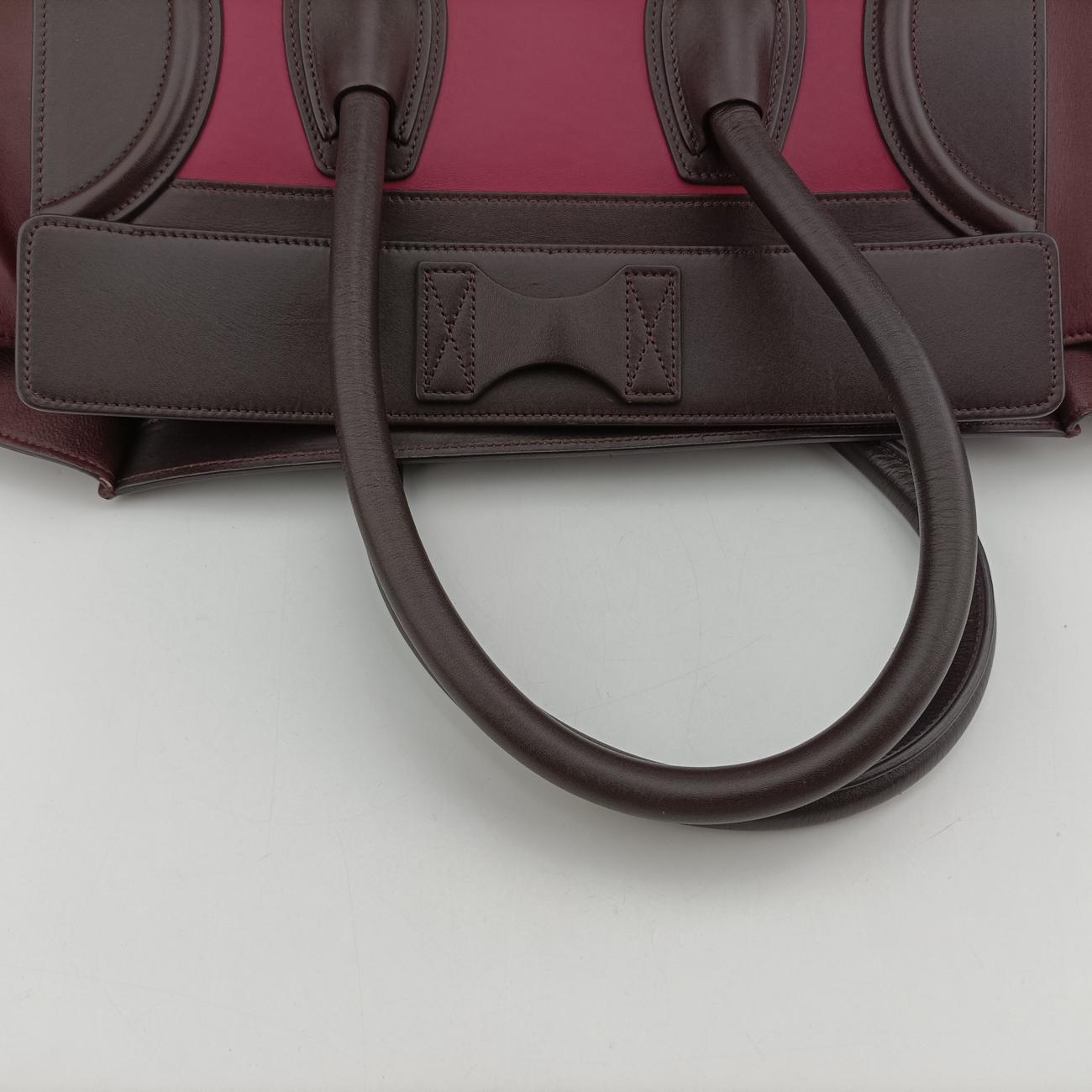 Luggage Mini ShopperRed×Brown×BlackLeatherF-CU-0174ラゲージミニショッパーレッド×ブラウン×ブラックレザーF-CU-0174