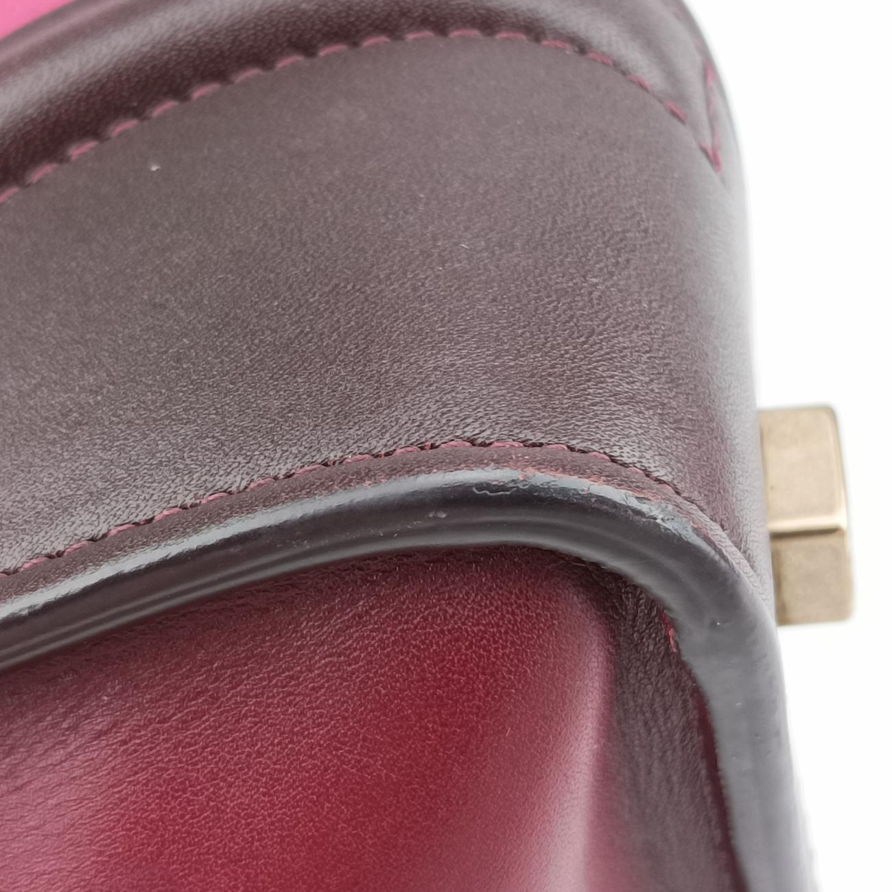Luggage Mini ShopperRed×Brown×BlackLeatherF-CU-0174ラゲージミニショッパーレッド×ブラウン×ブラックレザーF-CU-0174