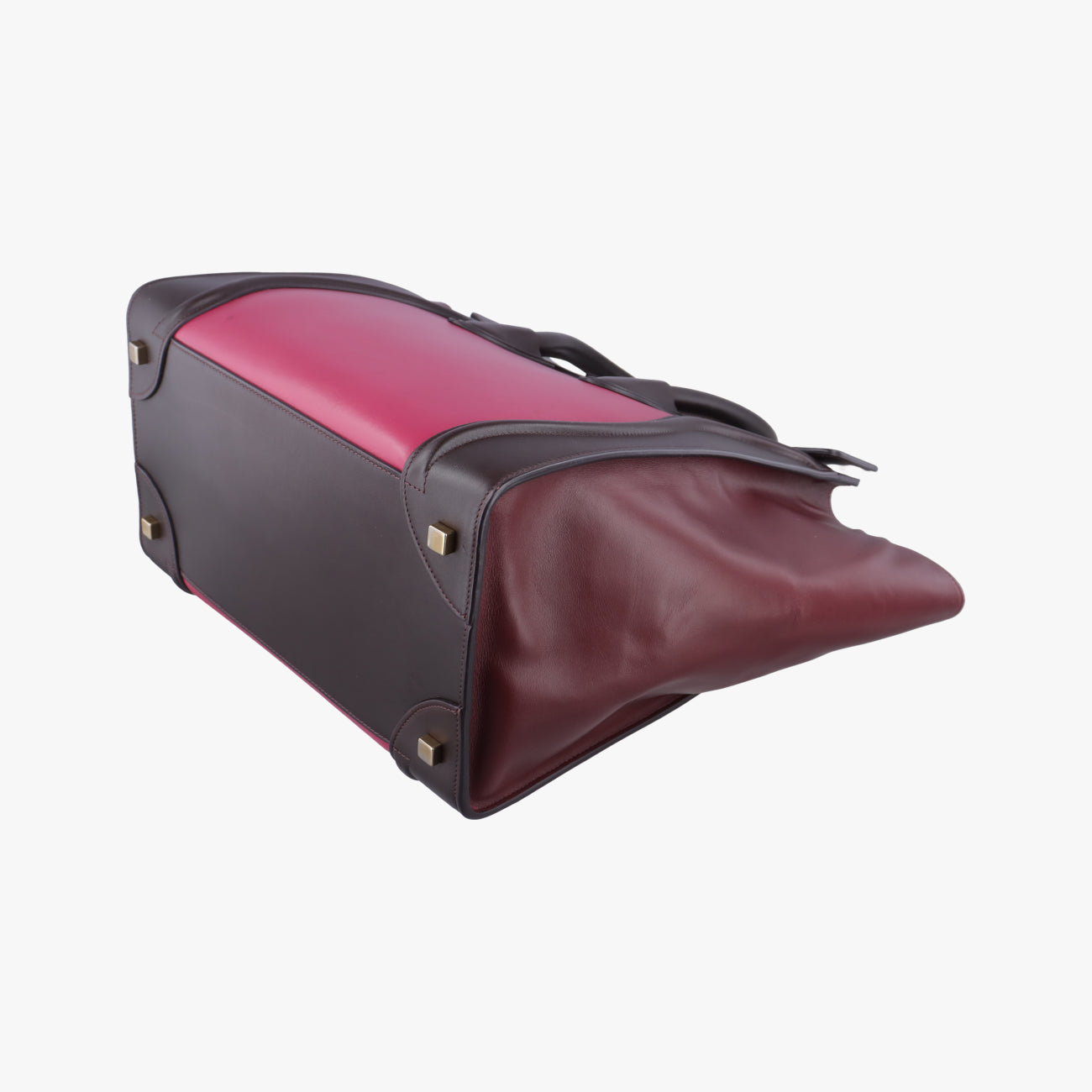Luggage Mini ShopperRed×Brown×BlackLeatherF-CU-0174ラゲージミニショッパーレッド×ブラウン×ブラックレザーF-CU-0174