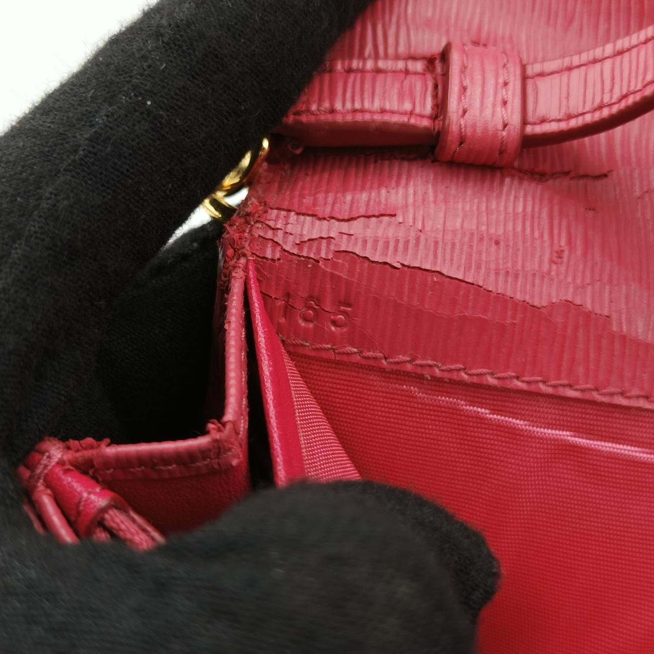 Metal Wallet on Chain Cornflower ClutchPinkSaffiano Leather1MT290165メタル ウォレット オン チェーン コーンフラワー クラッチピンクサフィアーノレザー1MT290165