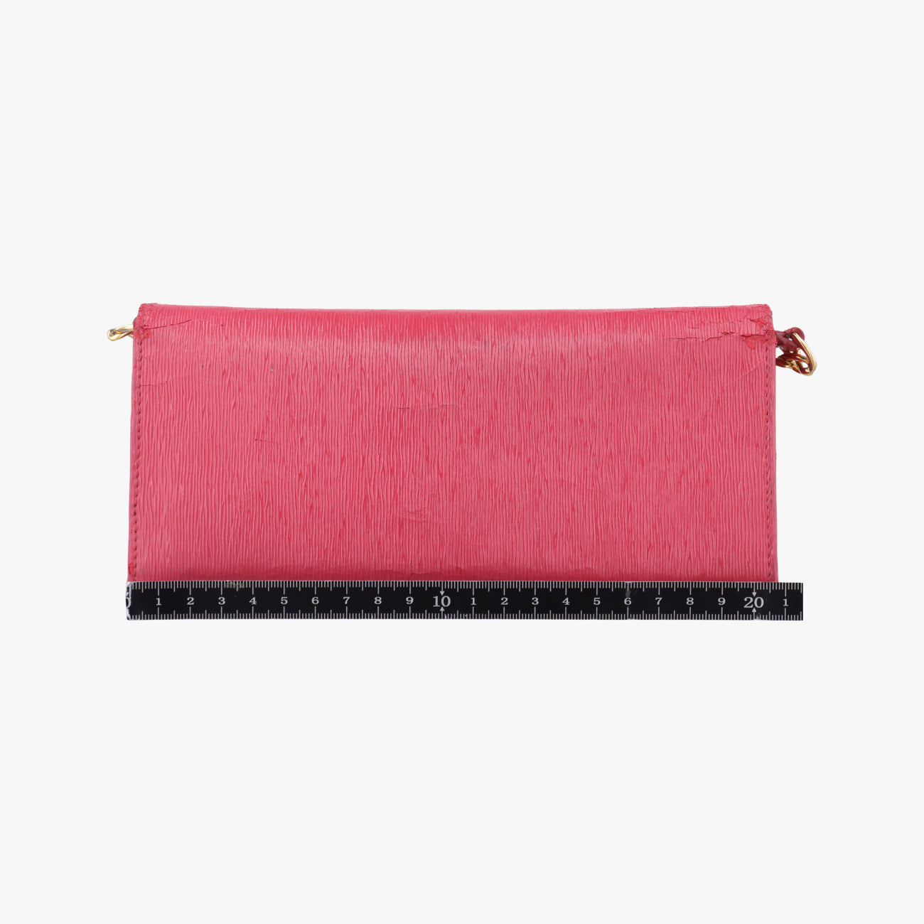 Metal Wallet on Chain Cornflower ClutchPinkSaffiano Leather1MT290165メタル ウォレット オン チェーン コーンフラワー クラッチピンクサフィアーノレザー1MT290165