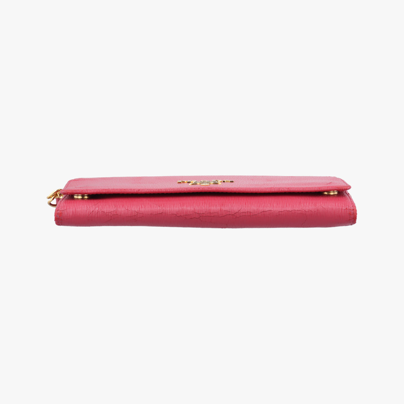 Metal Wallet on Chain Cornflower ClutchPinkSaffiano Leather1MT290165メタル ウォレット オン チェーン コーンフラワー クラッチピンクサフィアーノレザー1MT290165