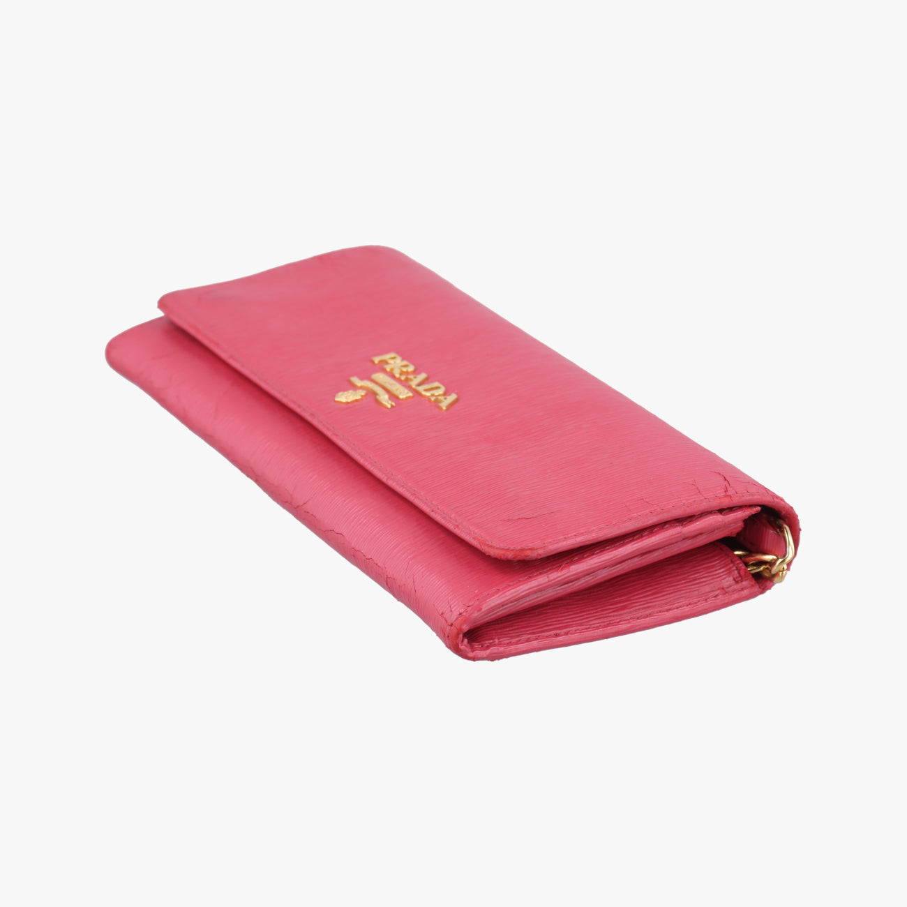 Metal Wallet on Chain Cornflower ClutchPinkSaffiano Leather1MT290165メタル ウォレット オン チェーン コーンフラワー クラッチピンクサフィアーノレザー1MT290165