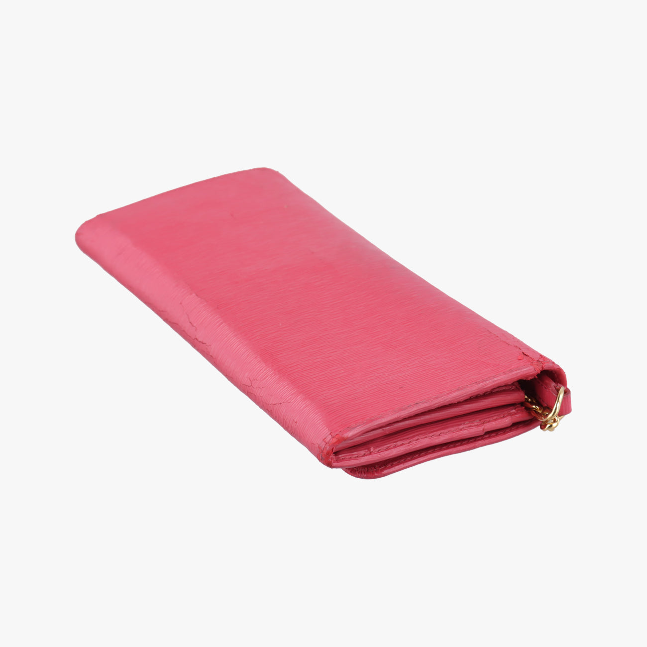 Metal Wallet on Chain Cornflower ClutchPinkSaffiano Leather1MT290165メタル ウォレット オン チェーン コーンフラワー クラッチピンクサフィアーノレザー1MT290165