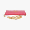 Metal Wallet on Chain Cornflower ClutchPinkSaffiano Leather1MT290165メタル ウォレット オン チェーン コーンフラワー クラッチピンクサフィアーノレザー1MT290165