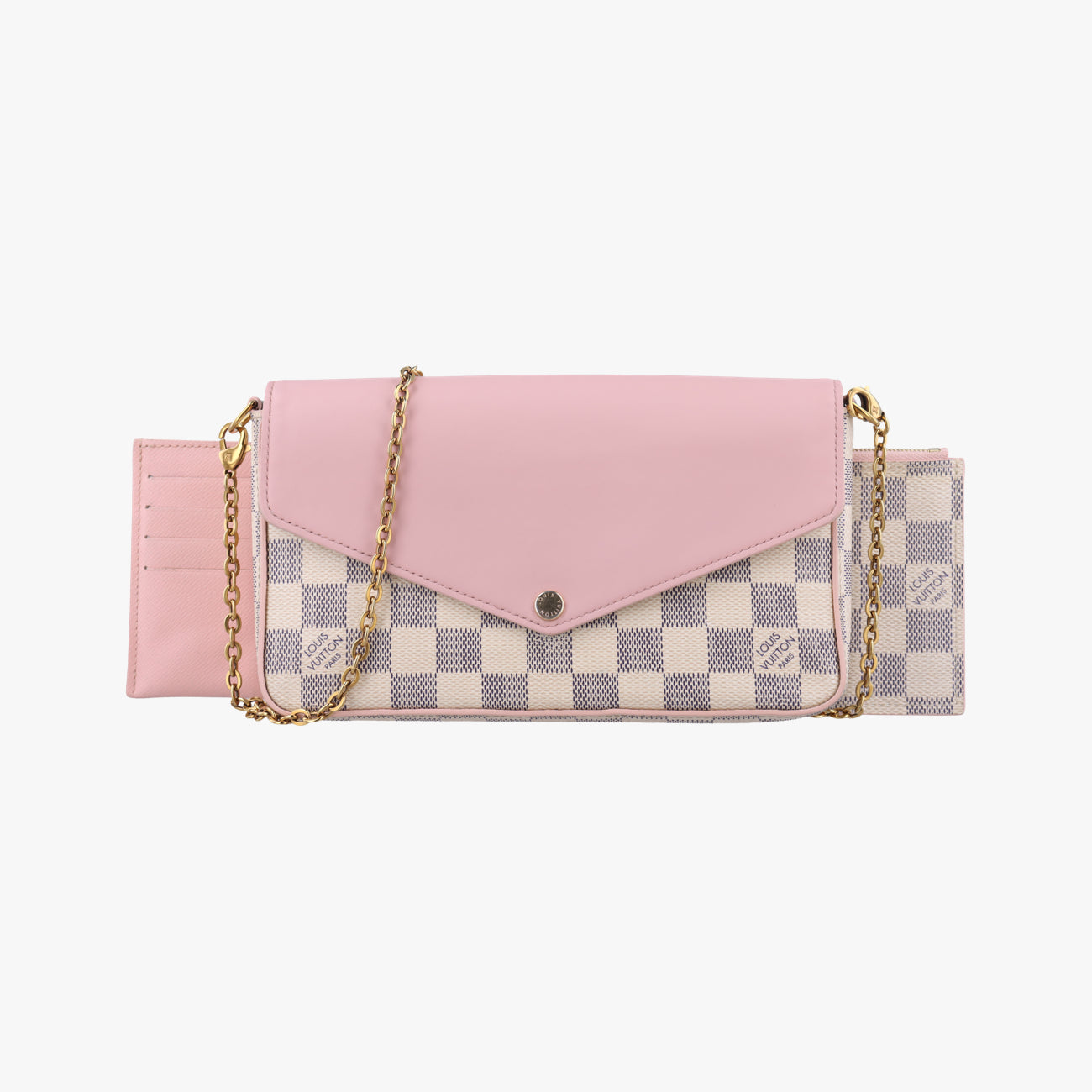 Pochette FéLICIE GMAZUR×Eau De RoseDamier CanvasN60235MI1129ポシェットフェリシーGMアズール×オードローズダミエキャンバスN60235MI1129