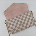 Pochette FéLICIE GMAZUR×Eau De RoseDamier CanvasN60235MI1129ポシェットフェリシーGMアズール×オードローズダミエキャンバスN60235MI1129