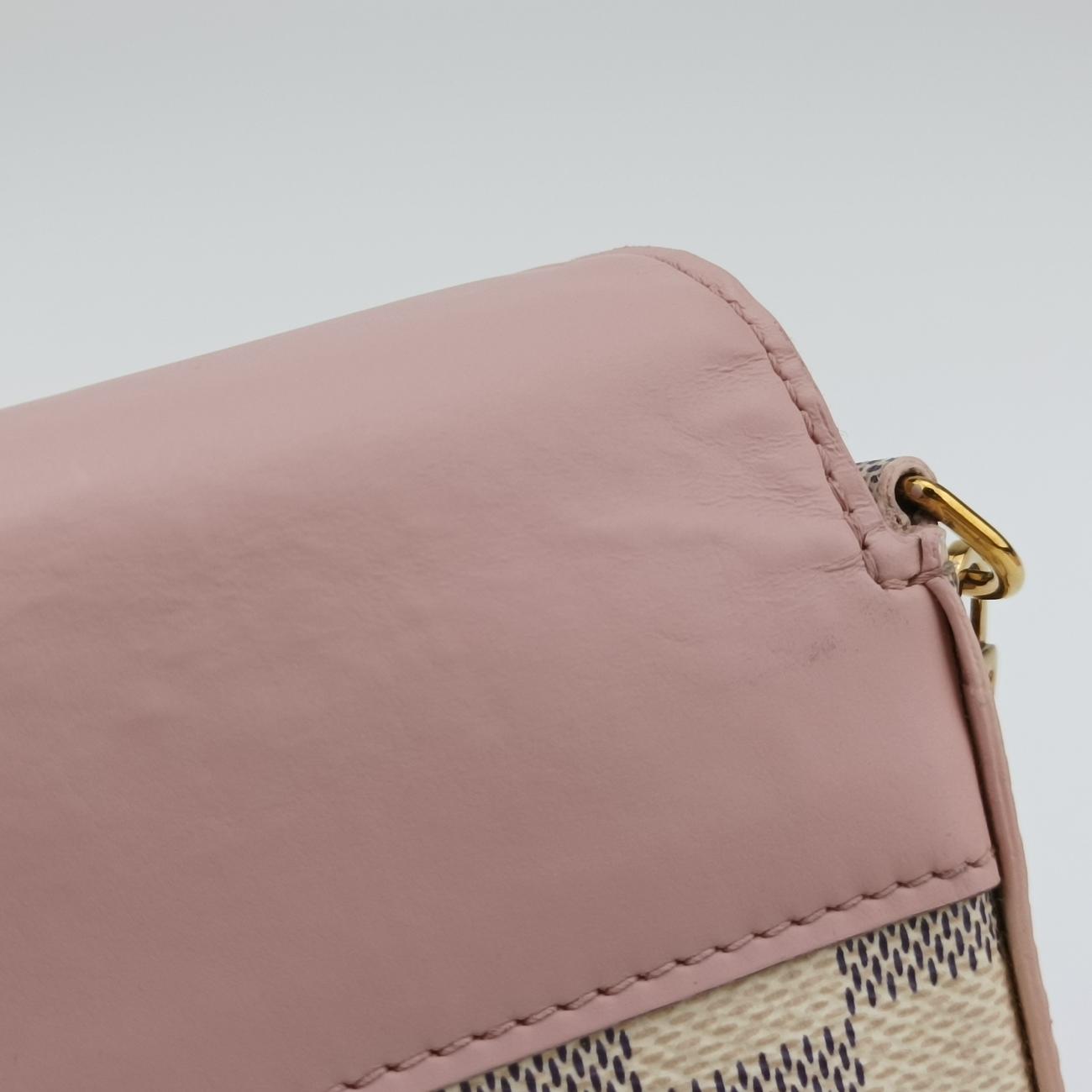 Pochette FéLICIE GMAZUR×Eau De RoseDamier CanvasN60235MI1129ポシェットフェリシーGMアズール×オードローズダミエキャンバスN60235MI1129