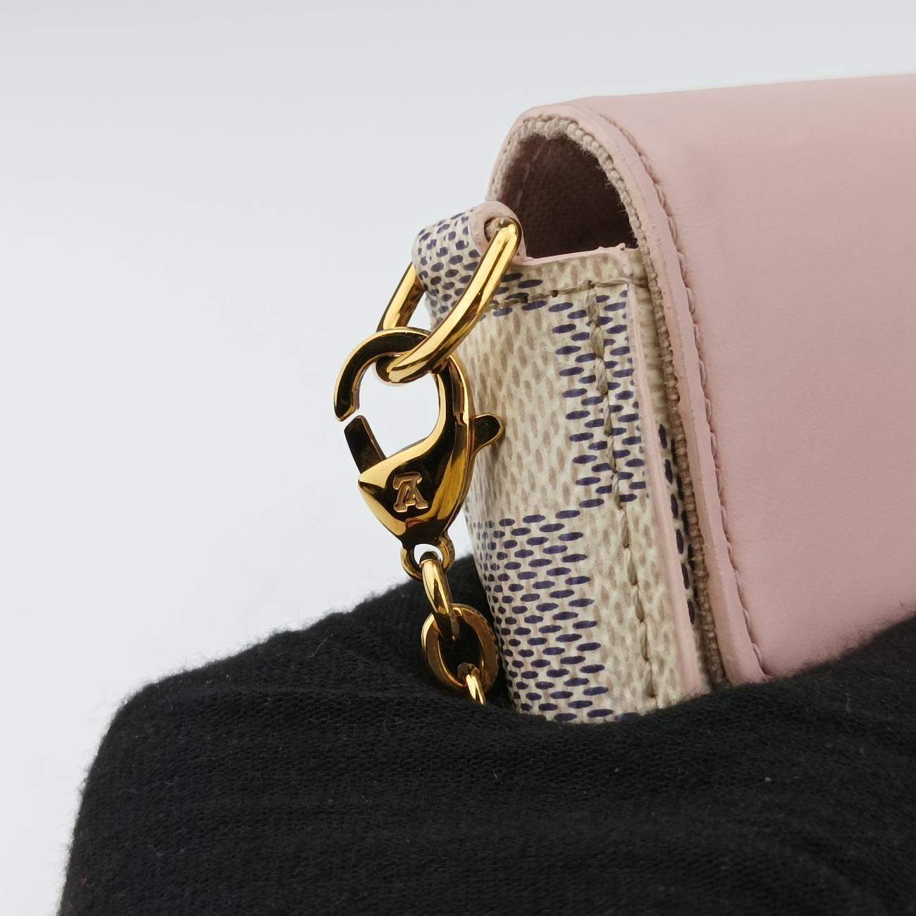 Pochette FéLICIE GMAZUR×Eau De RoseDamier CanvasN60235MI1129ポシェットフェリシーGMアズール×オードローズダミエキャンバスN60235MI1129