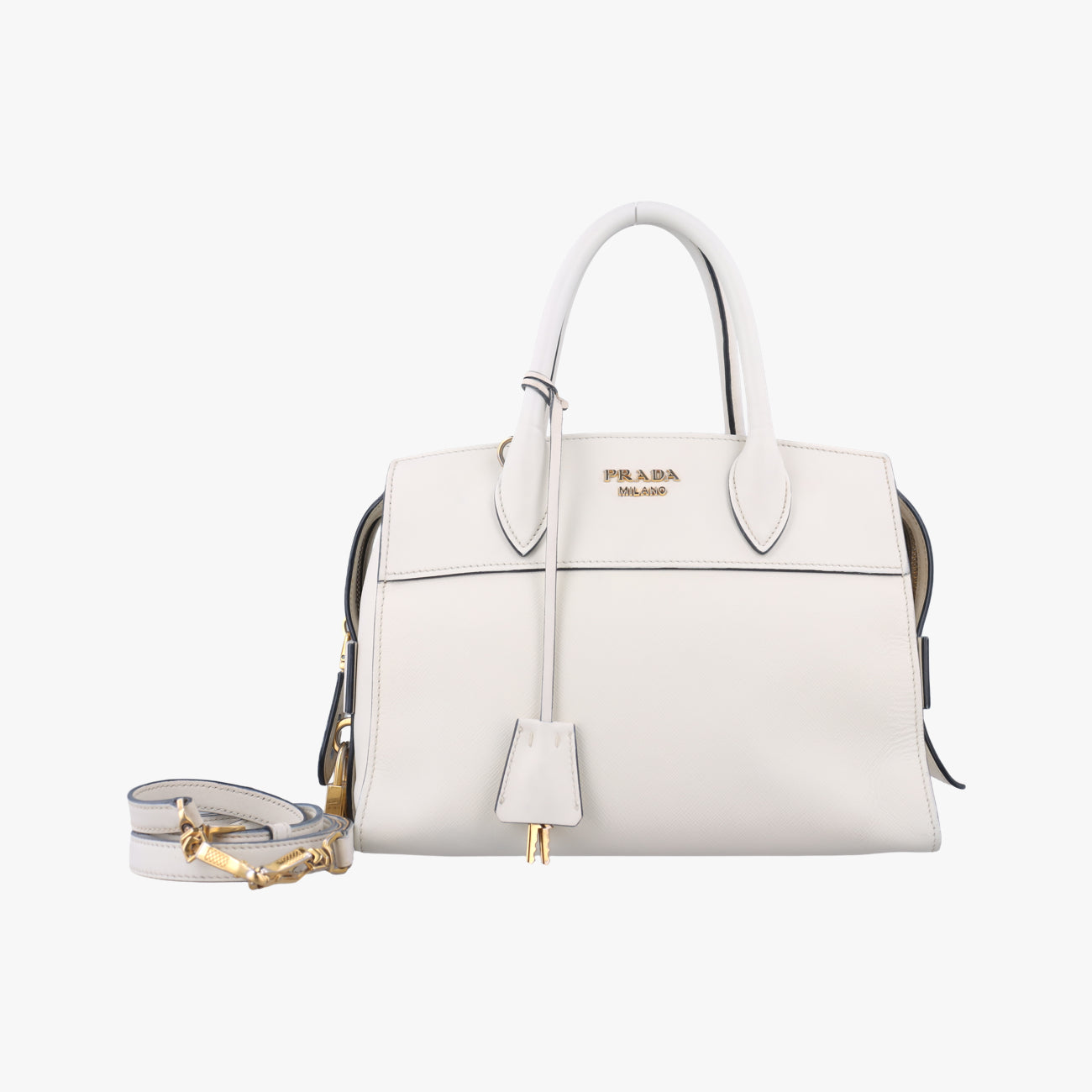 EsplanadeWhiteSAFFIANO Leather1BA045117 Xエスプラナードホワイトサフィアーノレザー1BA045117 X