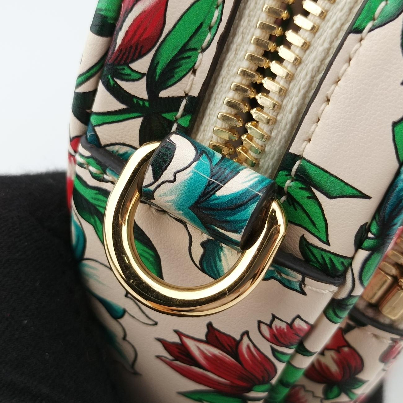GG Marmont Flower Print HeartMulticolourLeather740355A040805967GGマーモント フラワー プリント ハートマルチカラーレザー740355A040805967