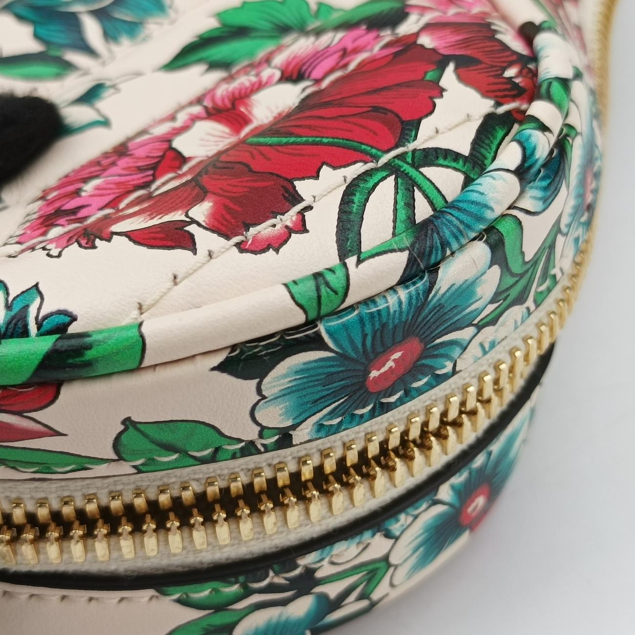 GG Marmont Flower Print HeartMulticolourLeather740355A040805967GGマーモント フラワー プリント ハートマルチカラーレザー740355A040805967