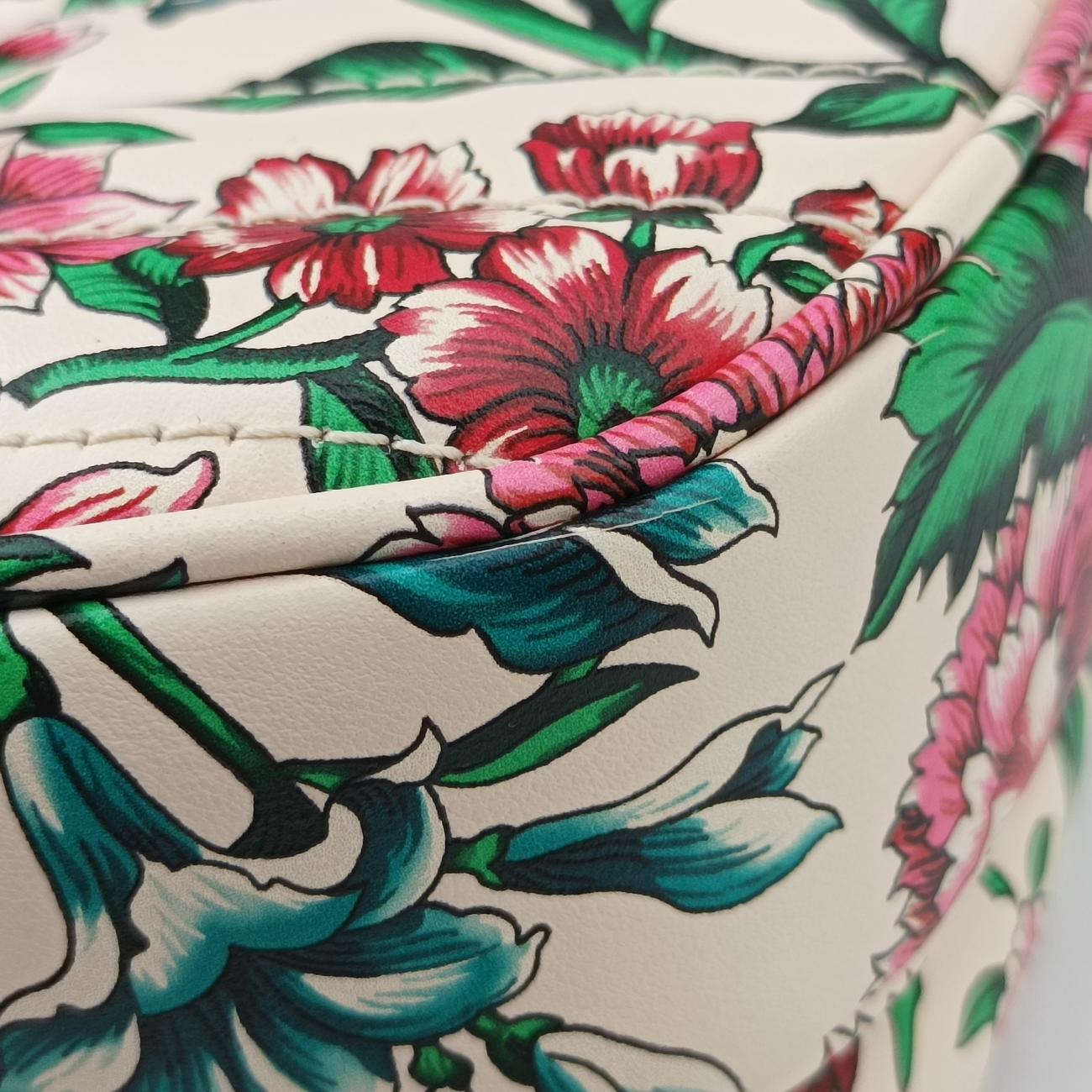 GG Marmont Flower Print HeartMulticolourLeather740355A040805967GGマーモント フラワー プリント ハートマルチカラーレザー740355A040805967