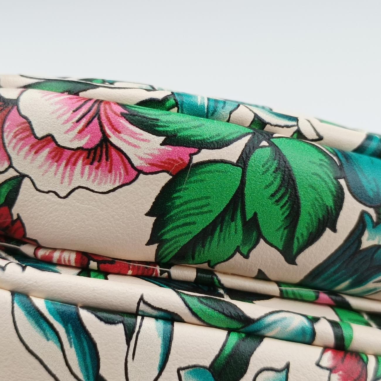 GG Marmont Flower Print HeartMulticolourLeather740355A040805967GGマーモント フラワー プリント ハートマルチカラーレザー740355A040805967