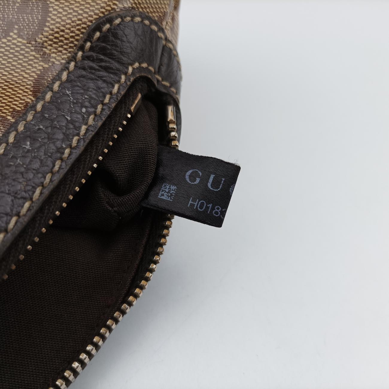 Microguccissima domeBrownPVC coated canvas341504H018311807マイクログッチシマブラウンPVCコーティングキャンバス341504H018311807
